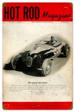 Vintage-Retro Hot Rod Magazine Premier Issue Metal-Tin Sign