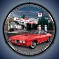Vintage-Retro  1970 GTO Mobilgas Lighted Wall Clock