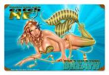 Vintage-Retro Oceana Mermaid - Pin-Up Girl Metal Sign -