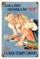 Vintage-Retro US War Stamps Metal-Tin Sign