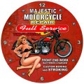 Vintage-Retro Majestic Moto Wall Clock