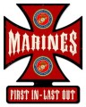 Vintage-Retro Marines Iron Cross Metal-Tin Sign