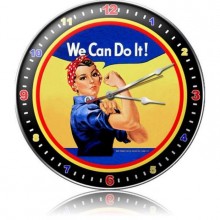 Vintage-Retro Rosie The Riveter Wall Clock