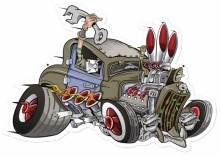 Retro Rat Rod Metal Sign