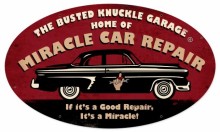 Vintage  Miracle Repair Tin Sign