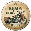 Vintage-Retro Ready for Duty Wall Clock