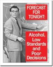 Retro Tonight's Forecast Metal Sign