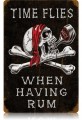 Vintage-Retro Time Flies Rum Metal-Tin Sign