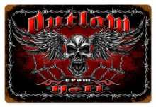 Vintage-Retro Outlaw From Hell Metal-Tin Sign