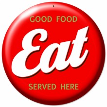 Vintage-Retro Eat Metal-Tin Sign