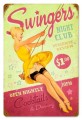 Vintage-Retro Swingers Club Metal-Tin Sign