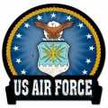 Vintage-Retro Air Force Round Banner Metal-Tin Sign
