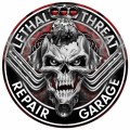 Retro Engine Skull Metal Sign