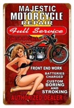 Vintage-Retro Majestic Repair Metal-Tin Sign