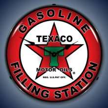 Vintage-Retro  Texaco no numbers Lighted Wall Clock