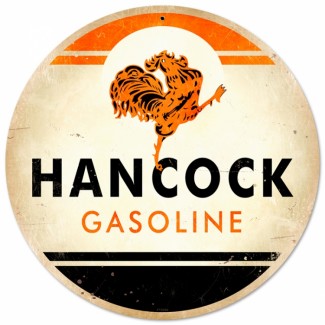 Vintage-Retro Hancock Gasoline Metal-Tin Sign