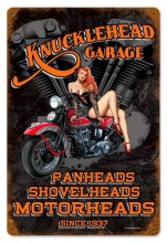 Vintage-Retro Knuckle Garage Metal-Tin Sign