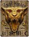 Vintage-Retro USMC Devil Metal-Tin Sign