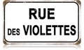 Vintage-Retro Rue des Violettes Metal-Tin Sign