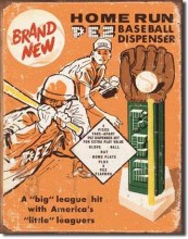 Vintage Pez Baseball Tin Sign