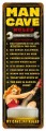 Vintage-Retro Man Cave Rules Metal-Tin Sign LARGE