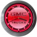 Retro GMC TRUCK NEON CLOCK 15 x 15 Inches