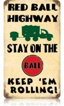Vintage-Retro Red Ball Metal-Tin Sign