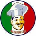 Vintage-Retro Mangia Tin-Metal Sign LARGE