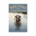Vintage Welcome Cow Tin Sign 18 x 12 Inches