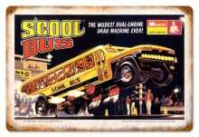 Vintage-Retro Scool Bus Metal-Tin Sign