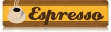 Vintage-Retro Espresso Metal-Tin Sign