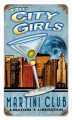 Vintage-Retro City Girls Metal-Tin Sign