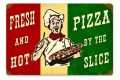 Vintage-Retro Fresh Hot Pizza Metal-Tin Sign