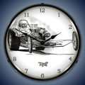 Vintage-Retro  Rail Lighted Wall Clock