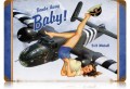 Vintage-Retro Bombs Away Metal-Tin Sign