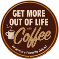 Vintage-Retro Coffee Tin-Metal Sign LARGE