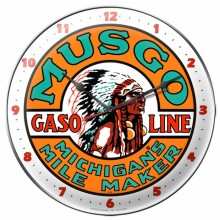 Vintage-Retro Musgo Gasoline Wall Clock
