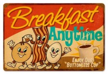 Vintage-Retro Breakfast Metal-Tin Sign