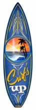 Vintage-Retro Surfs Up Surfboard Metal-Tin Sign