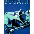 Retro Bugatti Blue Metal Sign  12 x 18 Inches