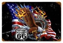 Vintage-Retro Eagle Flag 66 Metal-Tin Sign