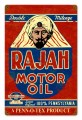 Vintage Rajah Motor Oil 12 x 18 inches Tin Sign