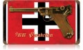 Vintage-Retro Luger Pistol Metal-Tin Sign