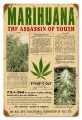 Vintage-Retro Marijuana Assassin Metal-Tin Sign