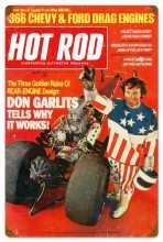 Vintage-Retro Hot Rod Magazine Garlits May 1971 Metal-Tin Sign