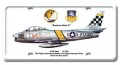 Vintage-Retro F-86F Sabre License Plate