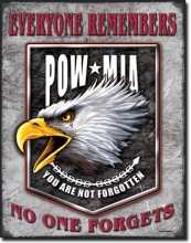 POW Eagle Metal Sign