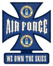 Vintage-Retro Air Force Iron Cross Metal-Tin Sign