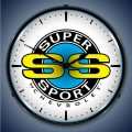 Vintage-Retro  Chevrolet Super Sport Lighted Wall Clock