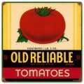 Vintage-Retro Old Reliable Tomatoes Metal-Tin Sign